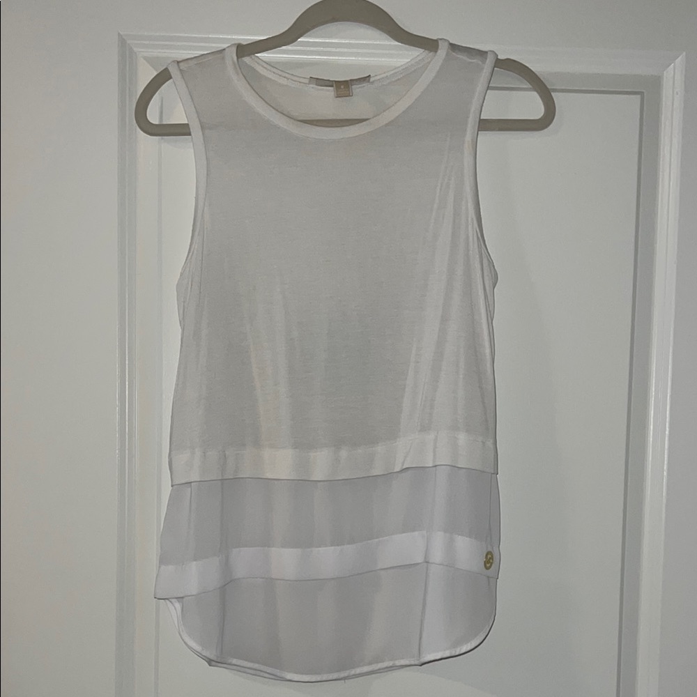 Michael Kors White Sleeveless Top